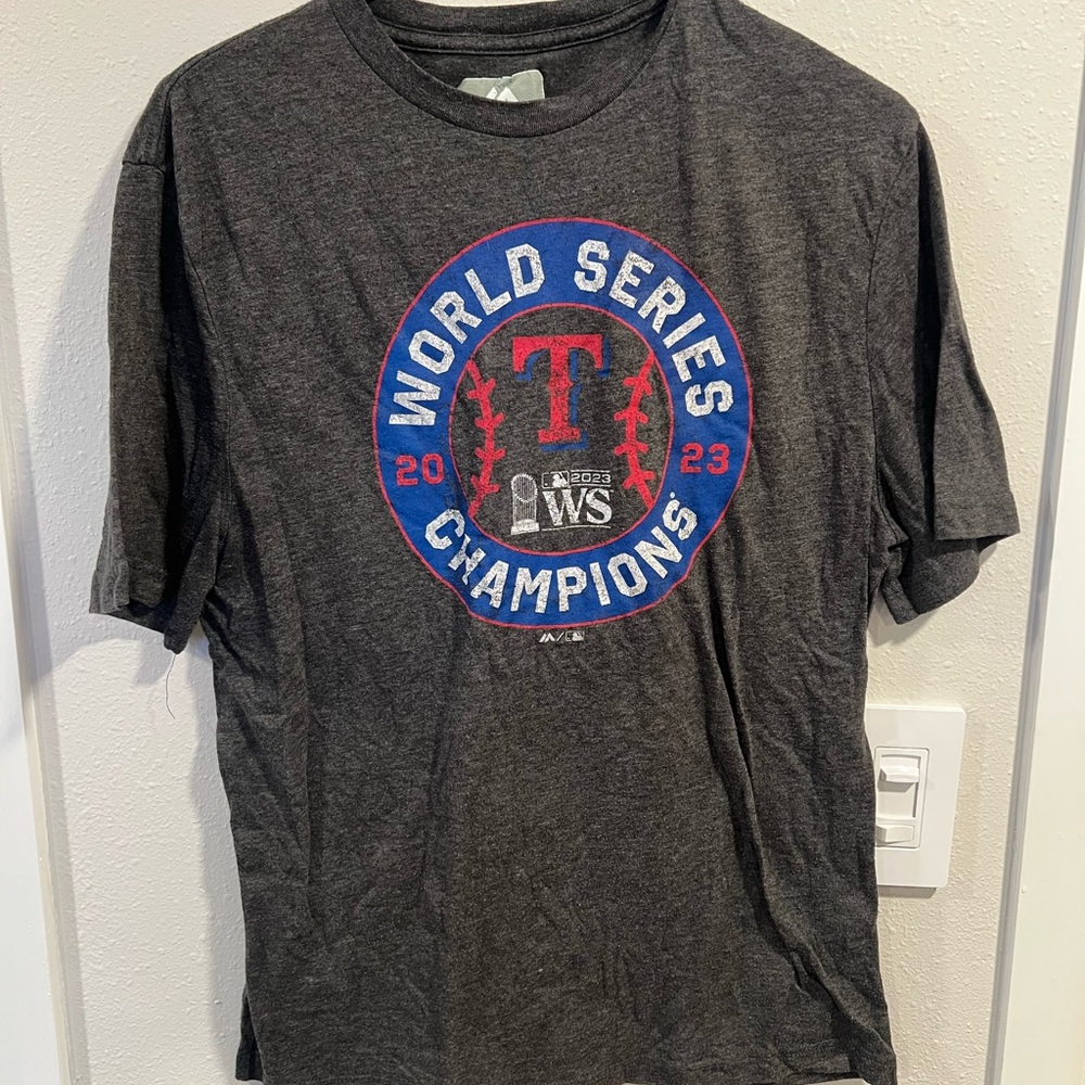 Texas Rangers 2023 World Series Champions Gray T-Shirt MLB Baseball